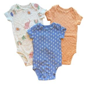 Carters Onesie Set of 3 Baby Girl 6-9 Month